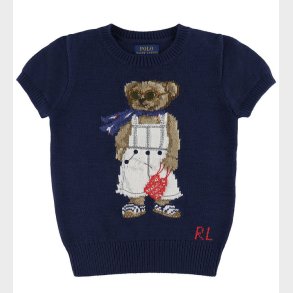 Polo Ralph Lauren T-shirt - Strik - Navy m. Bamse