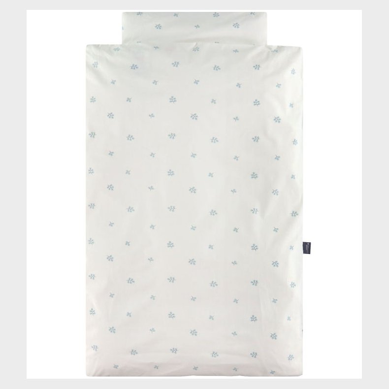 N�rgaard Madsens Senget�j - Baby - Hvid m. Bl� Blomster