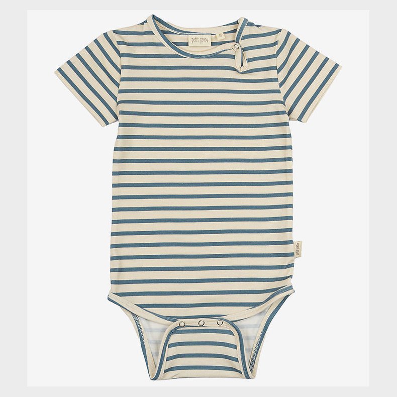 Petit Piao Body k/ - Sum - Blue Mirage/Off White