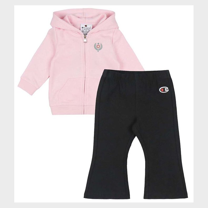 Champion St - Cardigan/Bukser - Lyserd/Sort m. Logo