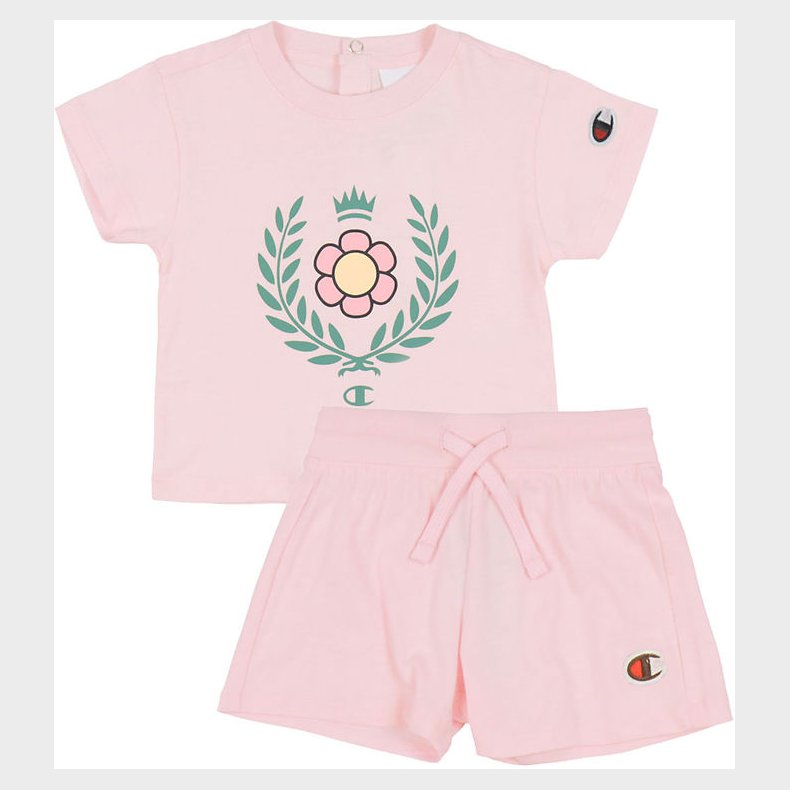 Champion Shortsst - T-shirt/Shorts - Pink m. Logo