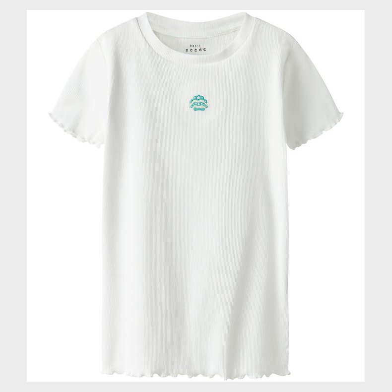 Name It T-shirt - NkfVivemma - Rib - Bright White/Striped Shell