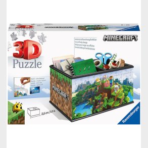 Ravensburger Puslespil - 3D Treasure Box - 223 dele - Minecraft