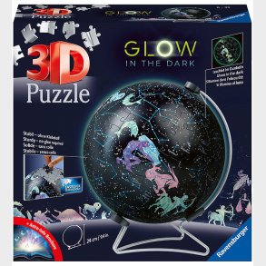 Ravensburger Puslespil - 3D - 180 Brikker - Glow Dark Starglobe