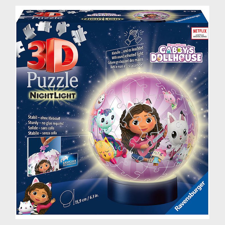 Ravensburger Puslespil - 3D - 72 Brikker - Gabby's Dollhouse Nig