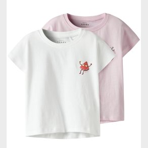 Name it T-shirt - 2 Pak - NmfVarutti - Ballerina/Bright White