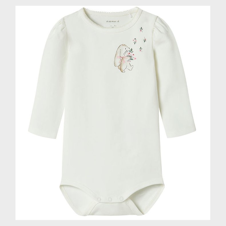 Name It Body l/ - NbfHannah - Cloud Dancer m. Print