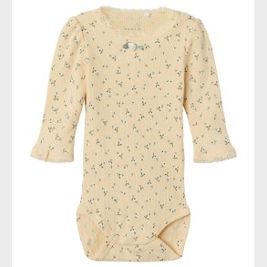 Name It Body l/ - Rib - NbfHoise - Sun Kiss m. Blomster