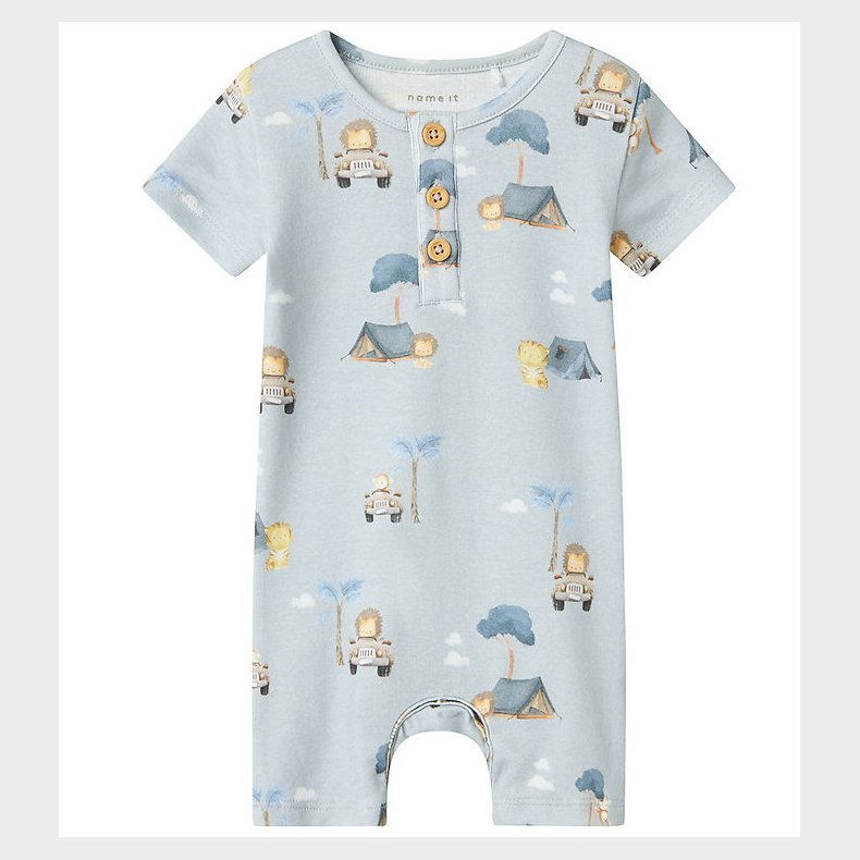 Name It Sommerdragt - NbmHelp - Pearl Blue m. Print