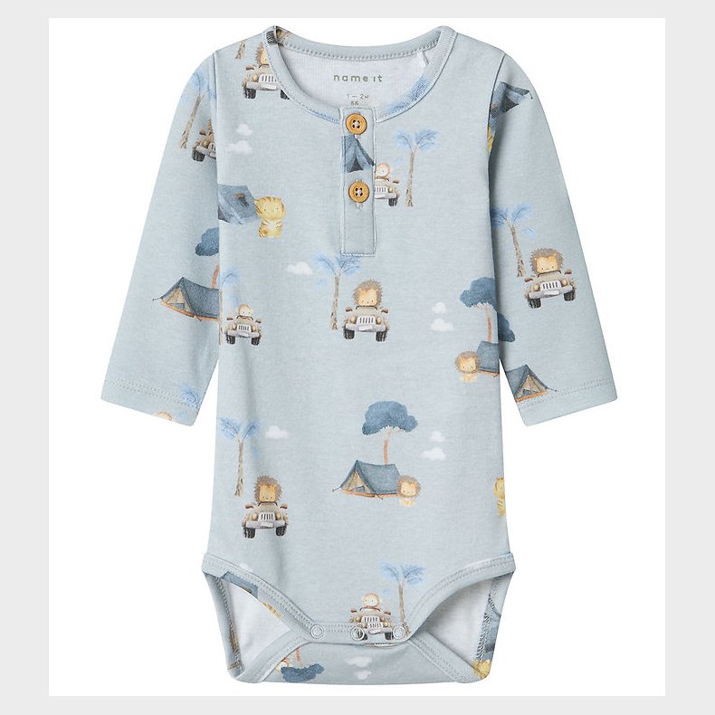Name It Body l/ - NbmHelp - Pearl Blue m. Print