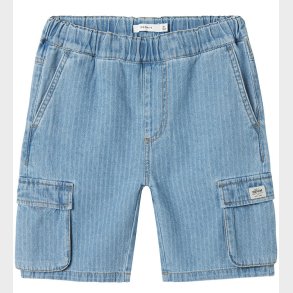 Name it Shorts - NkmRyan - Light Blue Denim/STRIPES