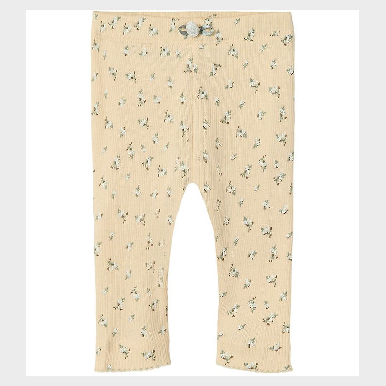 Name It Leggings - Rib - NbfHoise - Sun Kiss m. Blomster