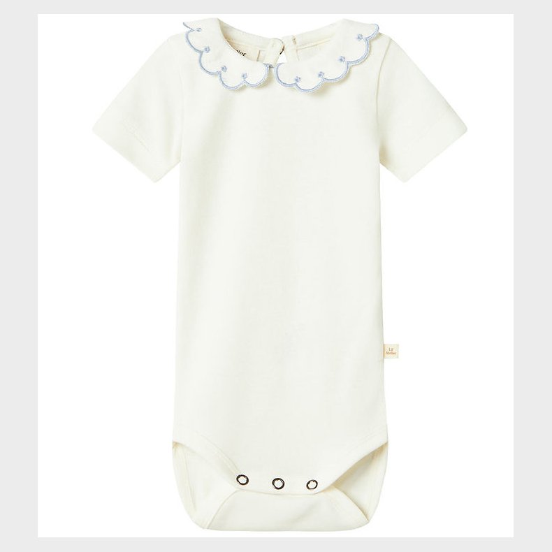 Lil Atelier T-shirt - NbfFundo - Coconut Milk/Zen Blue