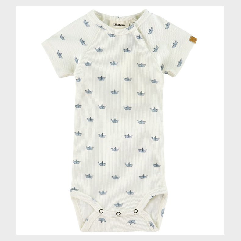 Lil Atelier Body k/ - Rib - NbmLavo - Coconut Milk/Paper Boat