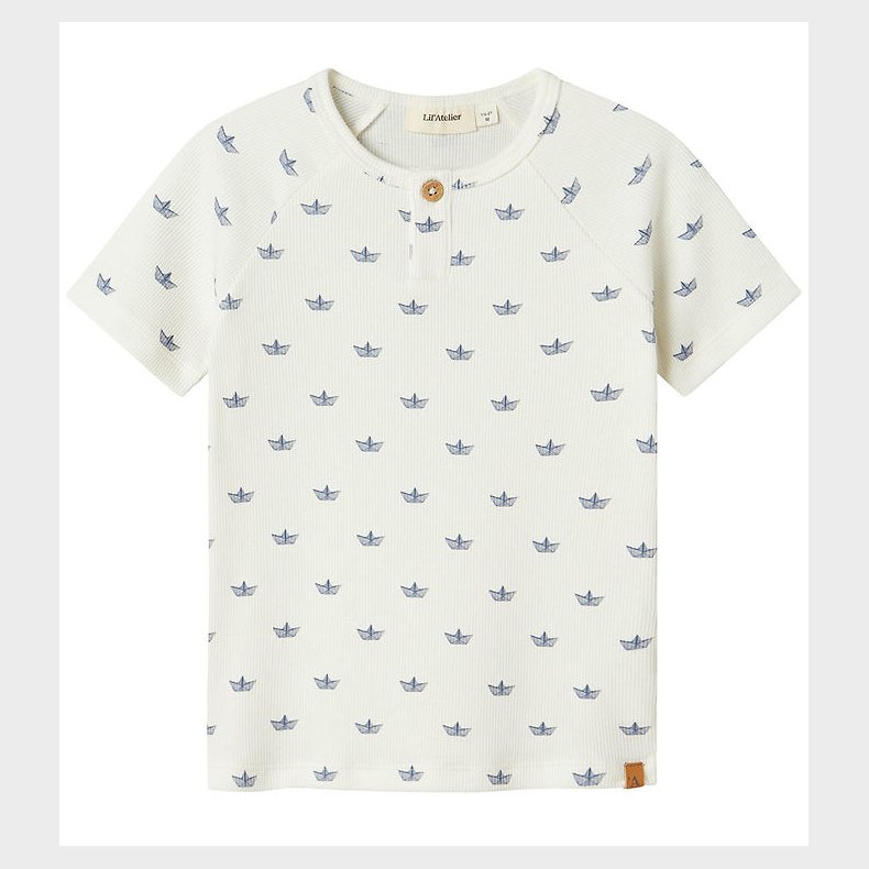 Lil Atelier T-shirt - NmmLavo - Coconut Milk/Paper Boat