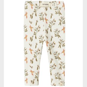 Lil Atelier Leggings - NbfLavo - Cocnut Milk /Humming Bird