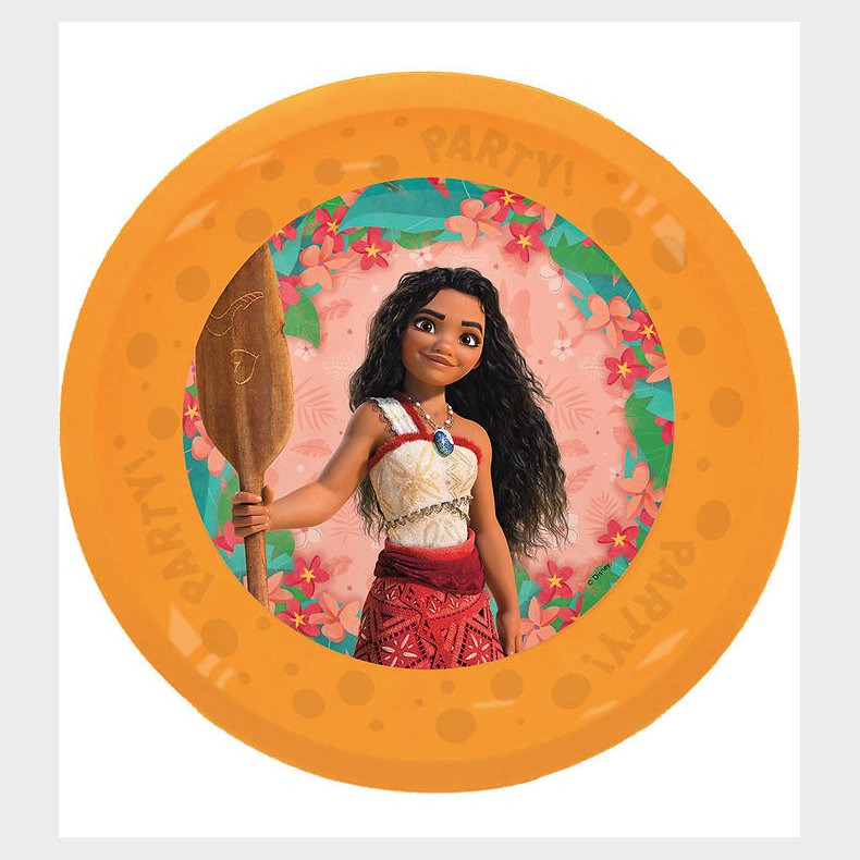 Decorata Party Plastiktallerkner - 4-pak - 21cm - Moana II