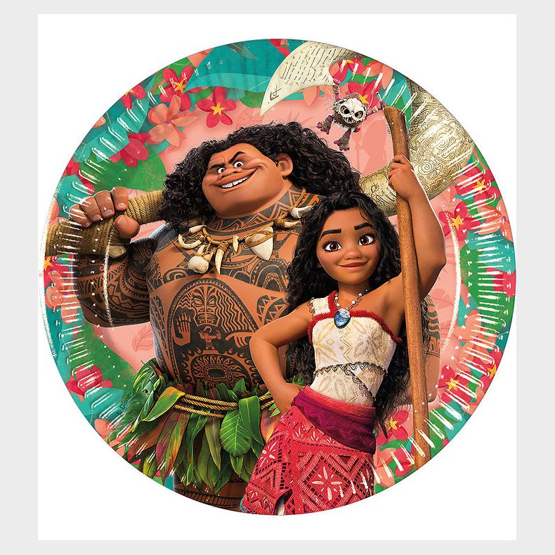 Decorata Party Paptallerkner - 8-pak - 20cm - Moana II