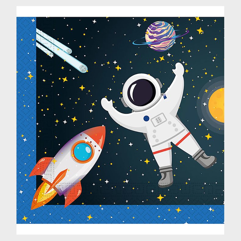 Decorata Party Servietter - 20-pak - 33x33 cm - Rocket Space