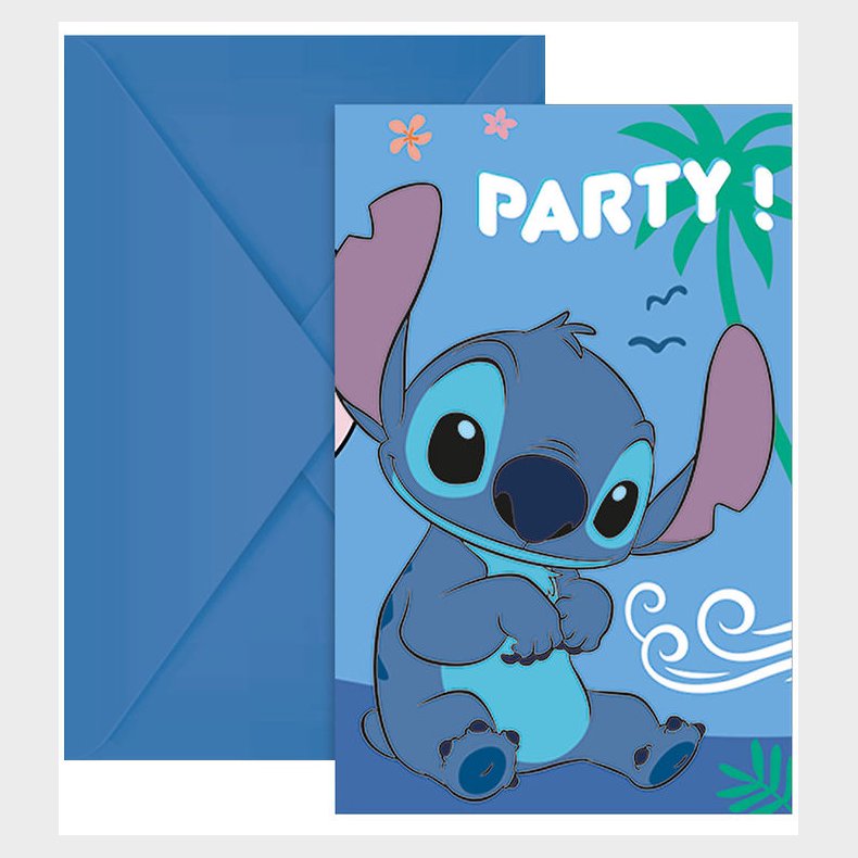 Decorata Party Invitationer - 6-pak - Stitch & Angel