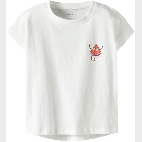 Name It T-shirt - NmfVarutti - Bright White/Watermelon