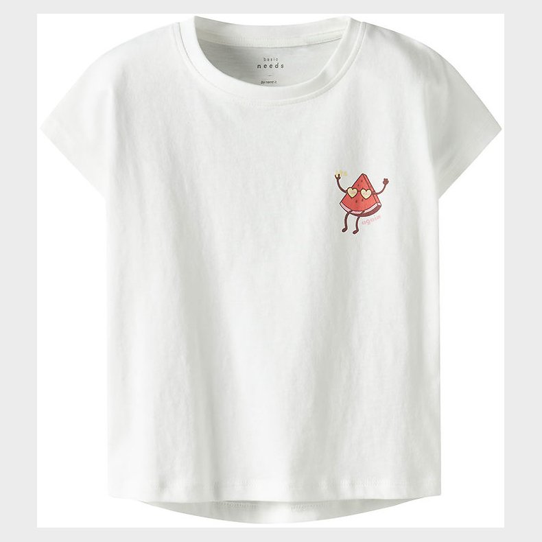 Name It T-shirt - NmfVarutti - Bright White/Watermelon