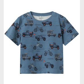 Name It T-shirt - NmmHelsa - Blue Mirage m. Print