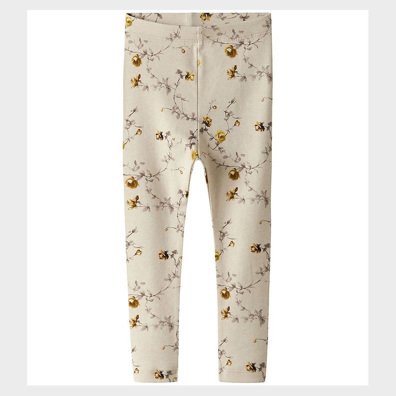 Name It Leggings -NmfHerosa - Peyote Melange m. Blomster