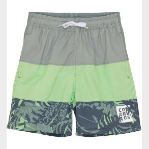 Color Kids Badeshorts - Colorblock - Green Ash