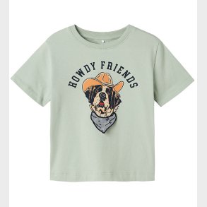 Name It T-shirt - NmmHasse - Aqua Gray m. Print