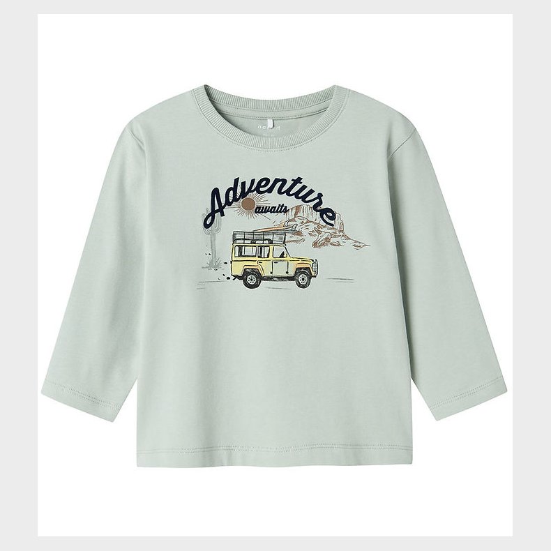 Name It Bluse - NmmHako - Aqua Gray m. Print