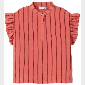 Name It T-shirt - NkfHeik - Spiced Coral/Madder Brown