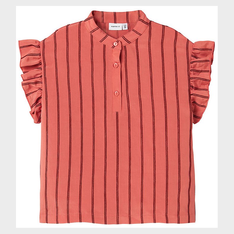 Name It T-shirt - NkfHeik - Spiced Coral/Madder Brown