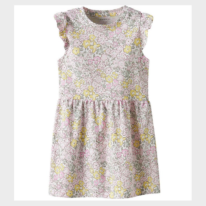 Name It Kjole - Modal - NmfHaile - Bright White/Lemon Meringue