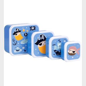 A Little Lovely Company Madkassest - 4 stk - Pirates