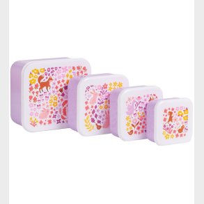 A Little Lovely Company Madkassest - 4 stk - Flower Garden