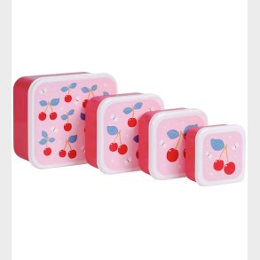 A Little Lovely Company Madkasses�t - 4 stk - Cherries