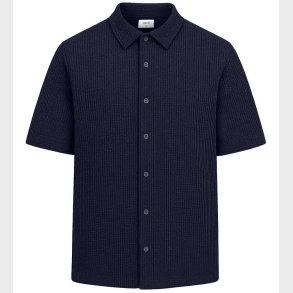 Grunt Skjorte k/ - Waffel - GRAlfred - Navy