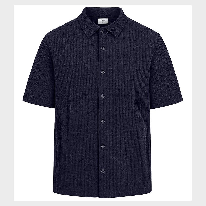 Grunt Skjorte k/ - Waffel - GRAlfred - Navy