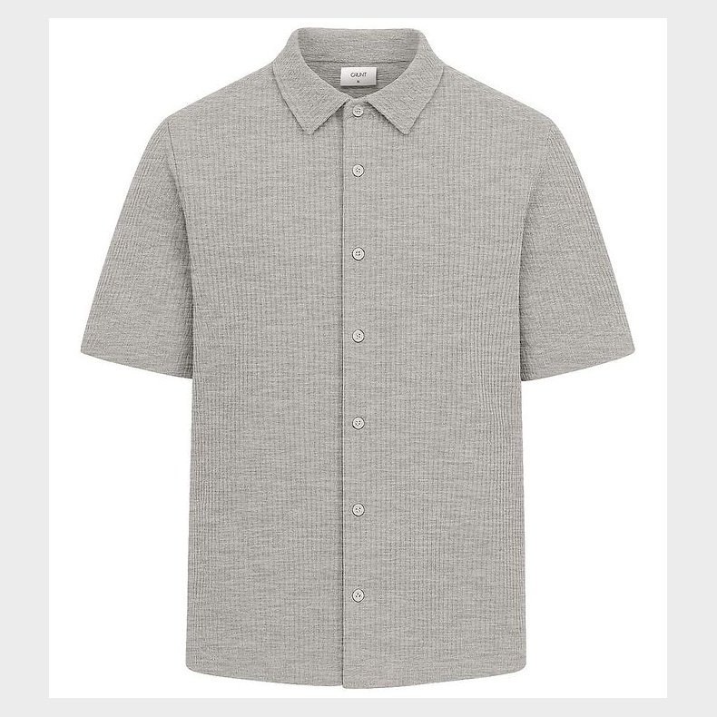 Grunt Skjorte k/ - Waffle - GRAlfred - Light Grey Melange