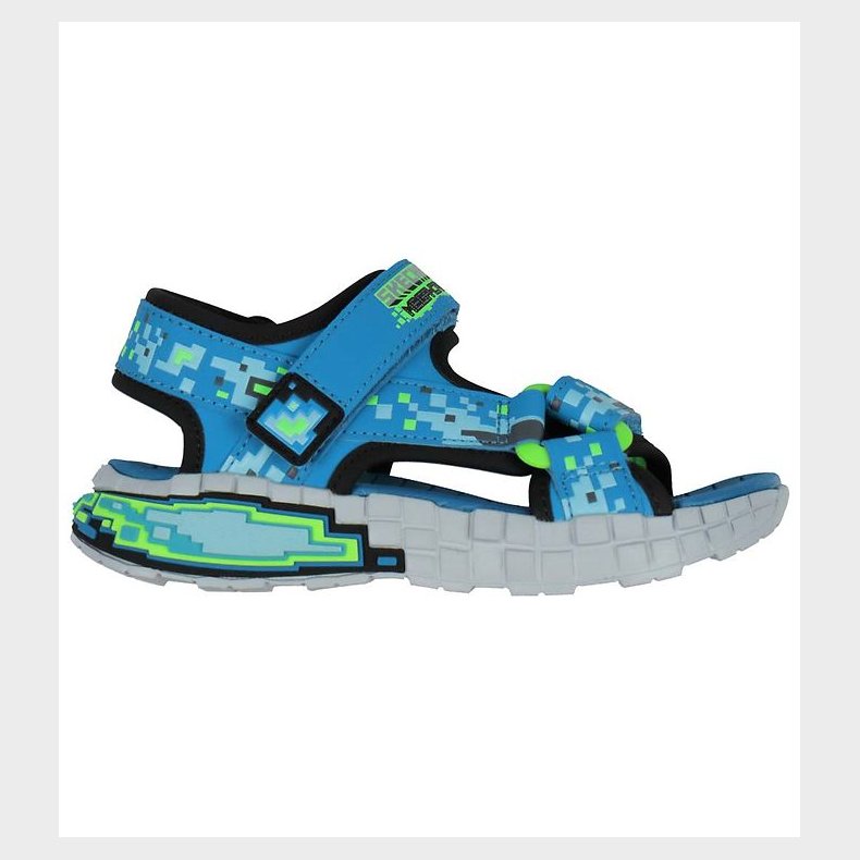 Skechers Sandaler - Mega Splash 4K - Sort/Bl/Grn