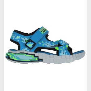 Skechers Sandaler - Mega Splash 4K - Sort/Bl�/Gr�n