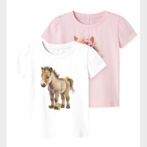 Name It T-shirt - NmfHani - 2-Pak - Ballerina/Bright White