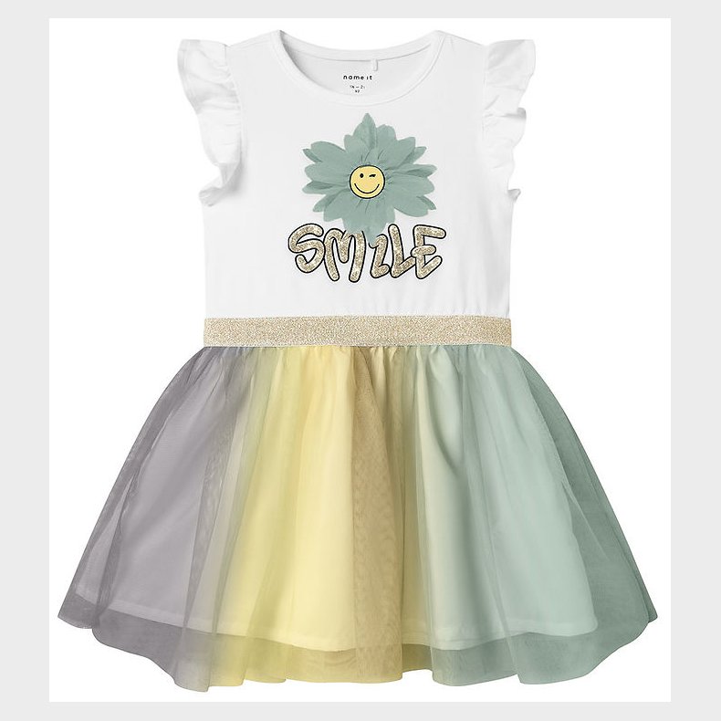 Name It Kjole - Tyl - NmfArnina - Bright White