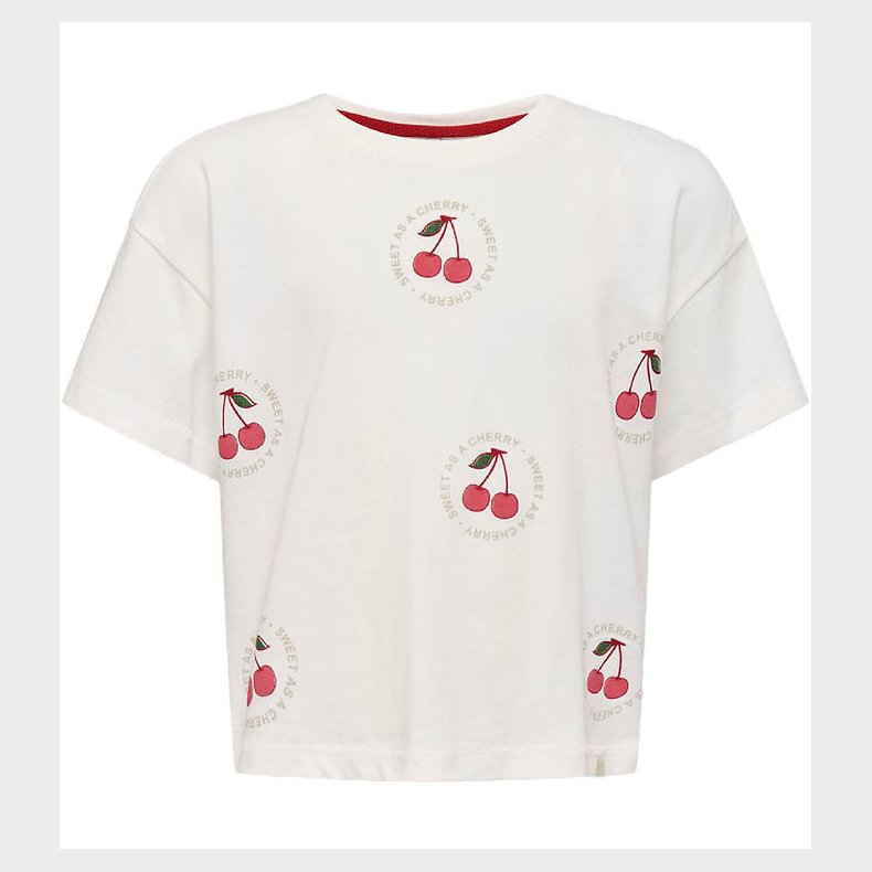 Kids Only T-shirt - KogCharlotte Life - Cloud Dancer/Fruit