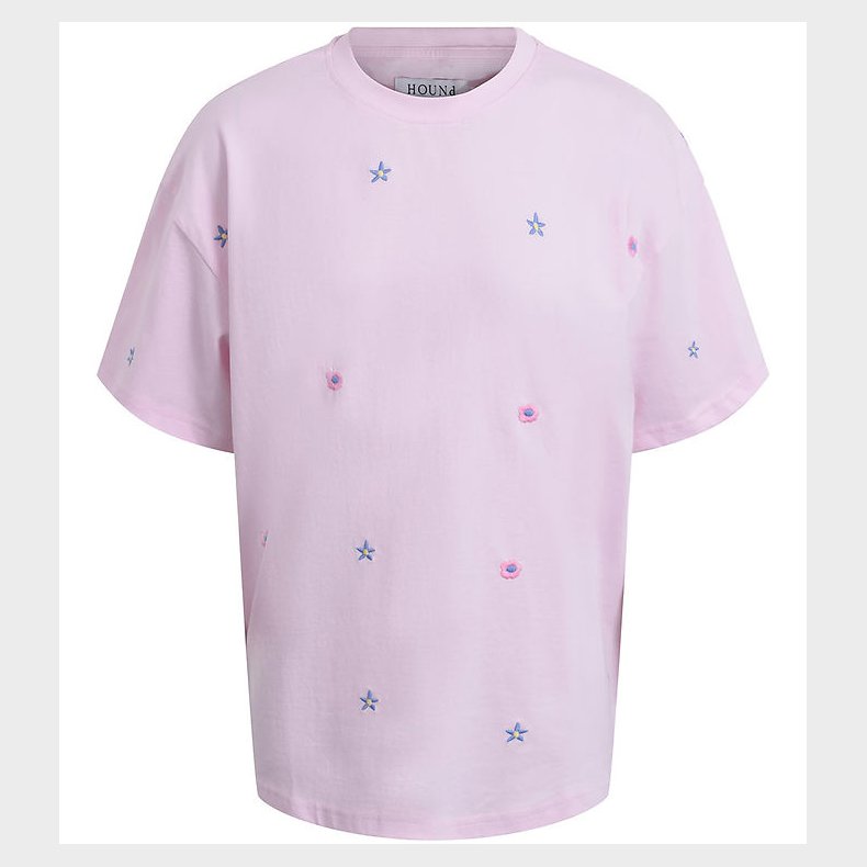 Hound T-shirt - Light pink m. Blomster