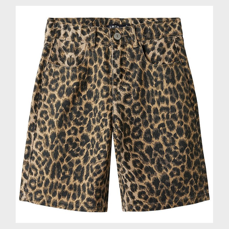 LMTD Shorts - NlfLeo - Silver Mink/Leopard