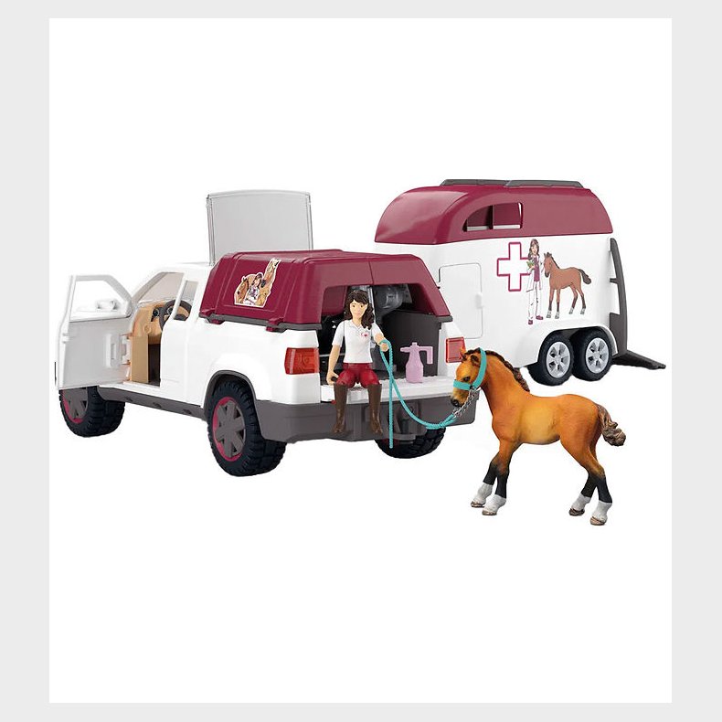Schleich Horse Club - Mobil Dyrelge m. Trailer - 42704 - 90 Del