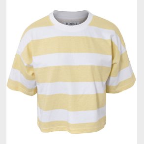 Hound T-shirt - Striped Crop T-shirt - Dusty Yellow