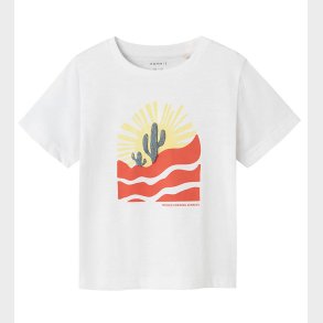 Name It T-shirt - NmmHaldur - Bright White m. Print